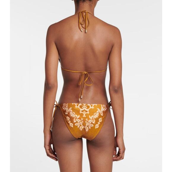 Zimmermann Raie Mini Bikini Brown Damask - 0 / XS - Picture 5 of 8